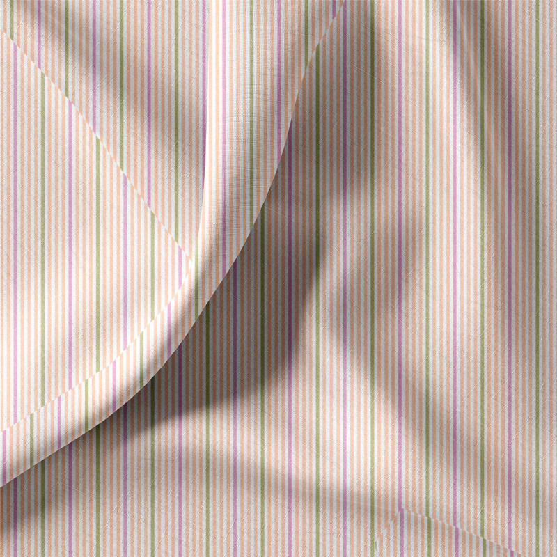 Algodón estampado DEZ Blanco / Albaricoque